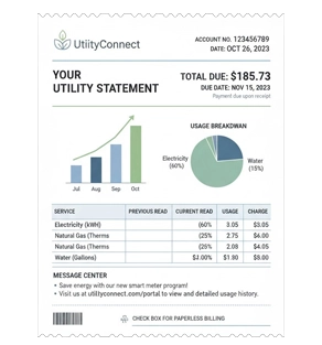 send utility bill